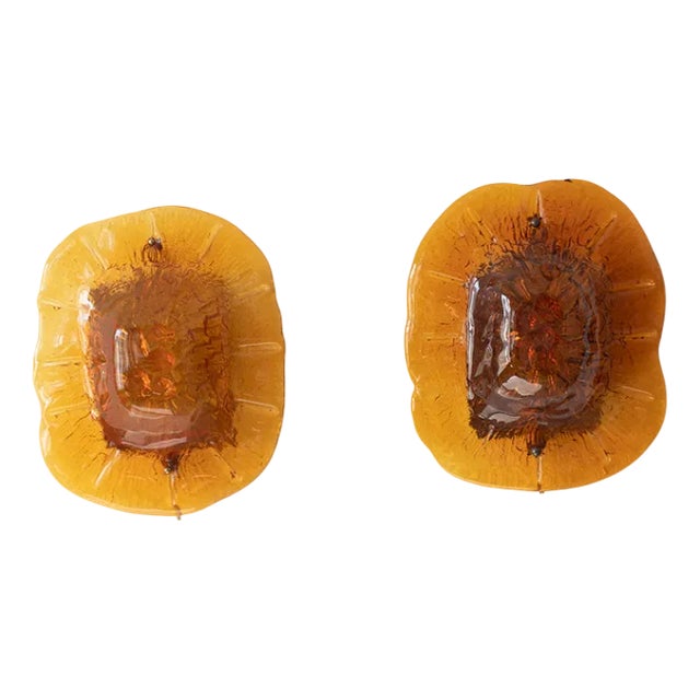 Vintage Medaillon Wall Lamps by Vitrika, 1960s, Set of 2 For Sale