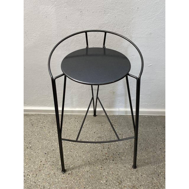 Vintage French Silver Moon Bar Stool by Pascal Morgue for Femorb, 1980s For Sale - Image 13 of 15