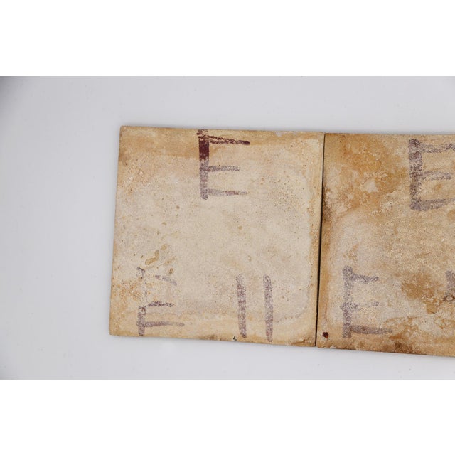 19th Century Set of Four Portuguese Tiles With a Baroque Border Motif For Sale - Image 10 of 12