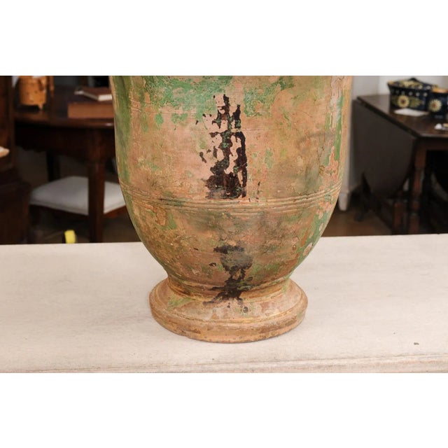 Brown French Provençal Early 19th Century Anduze Vase with Hints of Green and Brown For Sale - Image 8 of 12