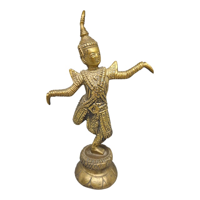 Bronze Brass Copper Thai Siam Temple Dancer For Sale