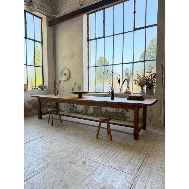 1950s Farmhouse Table in Oak, 1950s For Sale - Image 5 of 18