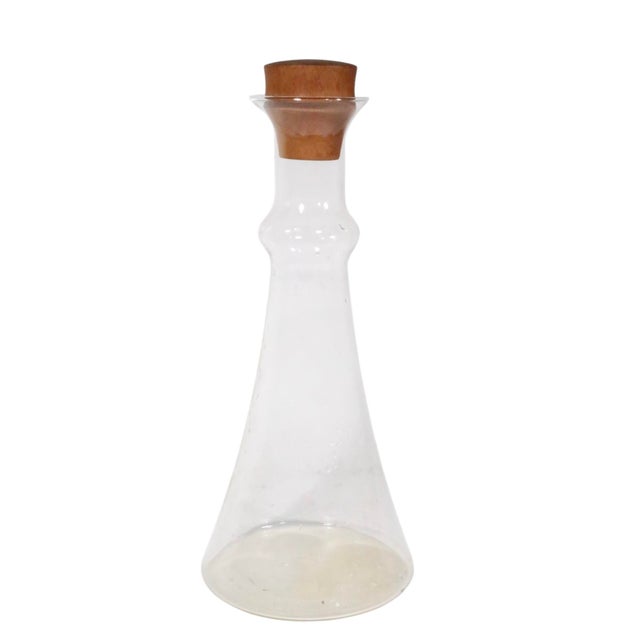 Classic Mid Century Danish Modern style wine carafe bottle designed by Gunner Cyren for Dansk. Made in Malaysia, circa...