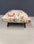 Beige Pouf with Fish-Patterned Square Pillow and Iron Legs For Sale - Image 8 of 13