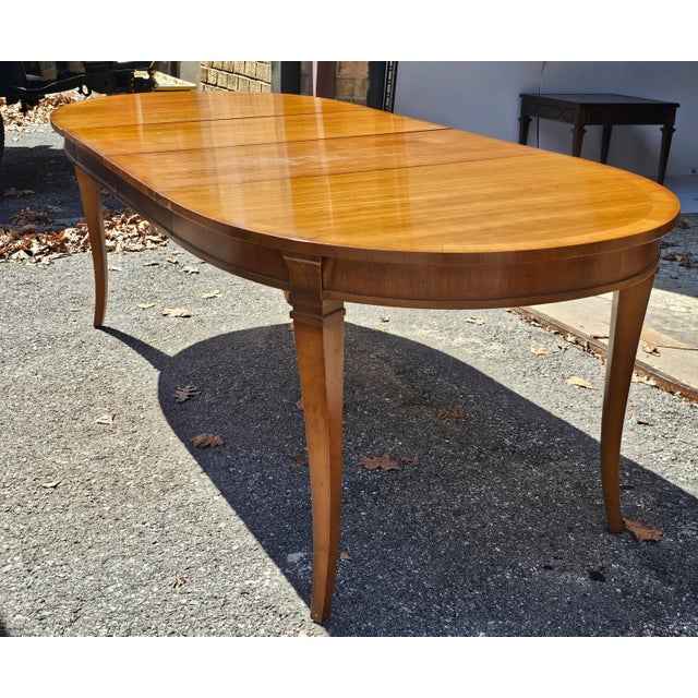 Drexel Refinished Mid-Century Drexel Consulate Series Solid Walnut Dining Table For Sale - Image 4 of 12