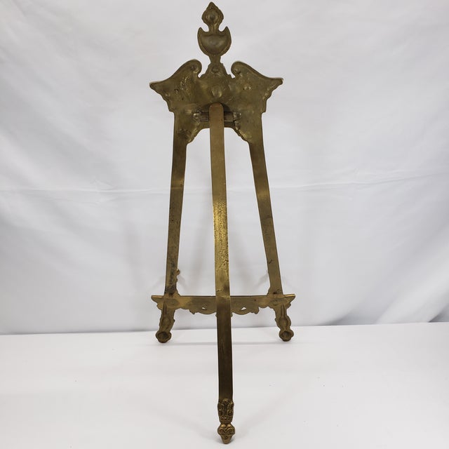 Vintage Gold Brass Table Top Display Easel Chairish