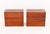 Modern Pair of Modern Cherry-Stained Wood Chests of Drawers For Sale - Image 3 of 9