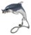 Dolphin in Nickel Silver with Corded Support For Sale