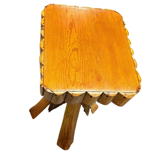 1950s Restored MCM Hawaiian Split Bamboo Side Drinks Table W/ Koa Wood Top For Sale In Los Angeles - Image 6 of 9
