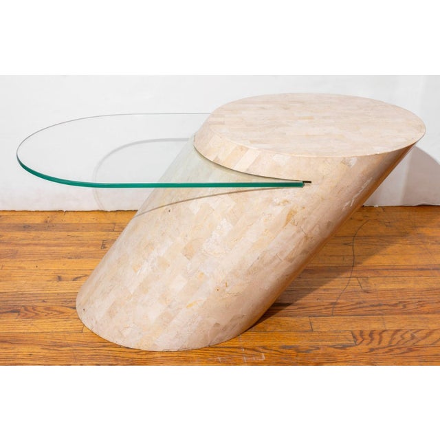 Karl Springer Tessellated Cantilevered Side Table For Sale In New York - Image 6 of 6