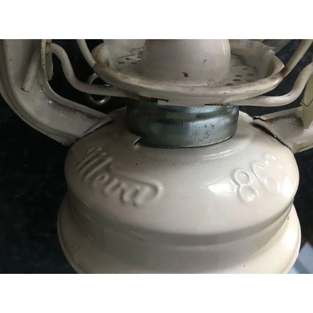 Czech Metal Meva Oil Lantern Lamp For Sale - Image 11 of 18