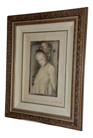 Early 21st Century Antique Csaba Markus 'Cassandra' Original Mixed Media