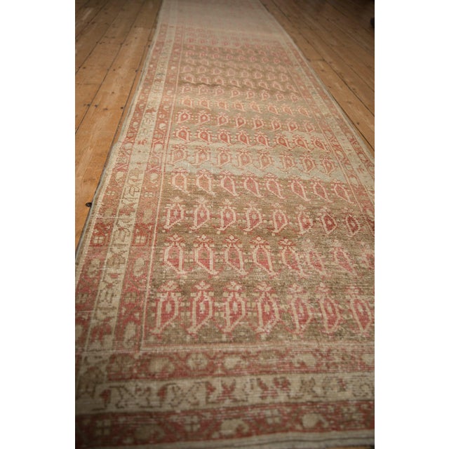 Antique Distressed Malayer Rug Runner - 3'5" x 16'5" For Sale - Image 10 of 11