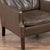 Mid 20th Century Pair of Mid Century Danish Brown Leather Wingback Club Chairs For Sale - Image 5 of 9