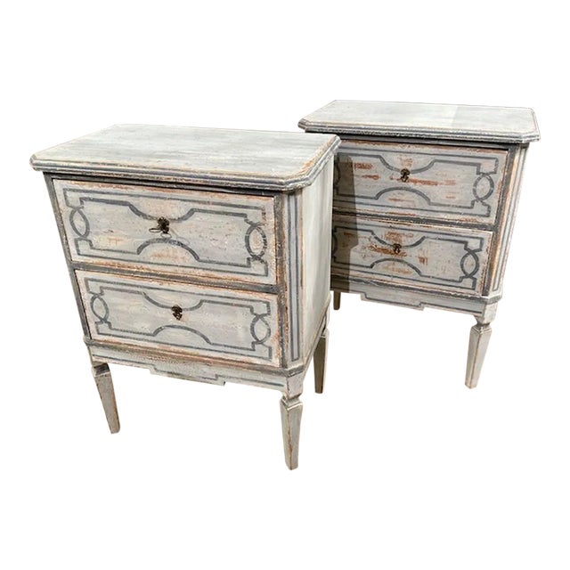 Pair of German Neo-Classical Side Tables For Sale