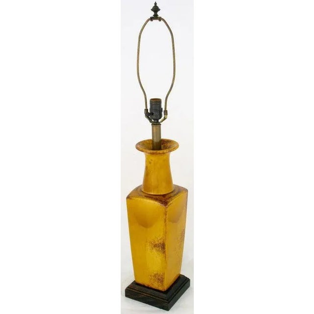 Mid-Century Modern Saffron Glazed Vase Form Table Lamp by Frederick Cooper For Sale - Image 3 of 10