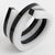 Black and White Multi-Layer Lucite Coiled Bracelet Bangle For Sale - Image 10 of 11