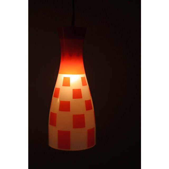 Diabolo Glass Shade Pendant Lamp, 1950s, in Very Good conditions. Designed 1950 to 1959 Up to 250V (Europe/UK...