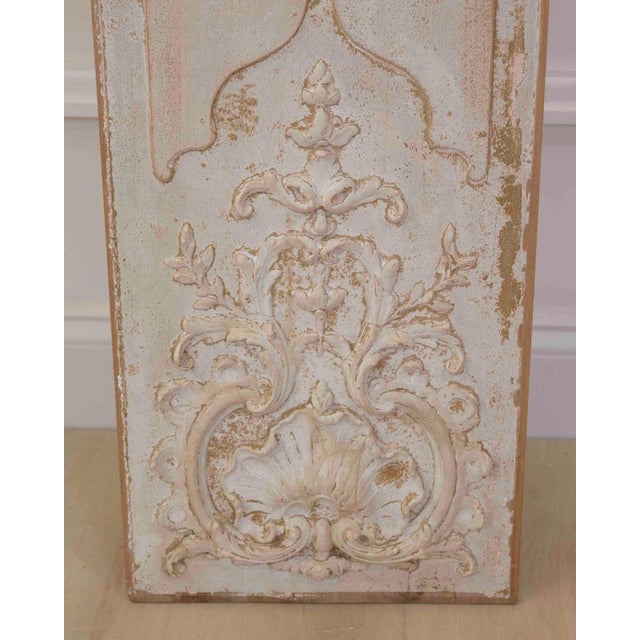 Pair of Antique French Painted Boiserie Panels For Sale - Image 4 of 7