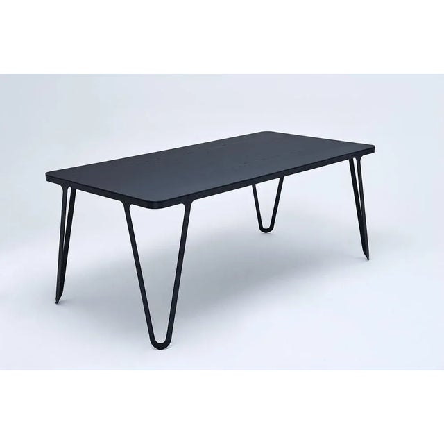 Contemporary Loop Table 160 Oak by Sebastian Scherer For Sale - Image 3 of 7