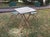 Mid-Century Distressed Painted Iron Garden Table and Chairs, Set of 3 For Sale - Image 9 of 17