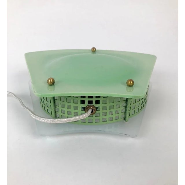 Night Light with Green and White Shades in Plastic, Austria, 1950s For Sale - Image 6 of 10