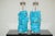 This beautiful pair of BABY BLUE cluster lamps is made of tumbled recycled glass. ROCK CANDY - eco-friendly art pieces...