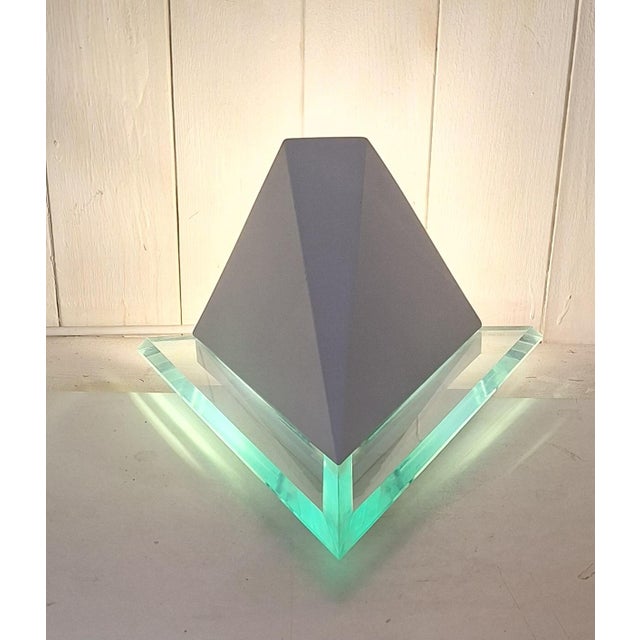 Vintage Wall Lamp with Acrylic Glass and White Metal Shade by Vrieland Design, 1990s For Sale - Image 3 of 8
