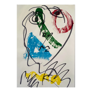 Original Peter Keil Abstract Expressionist Portrait