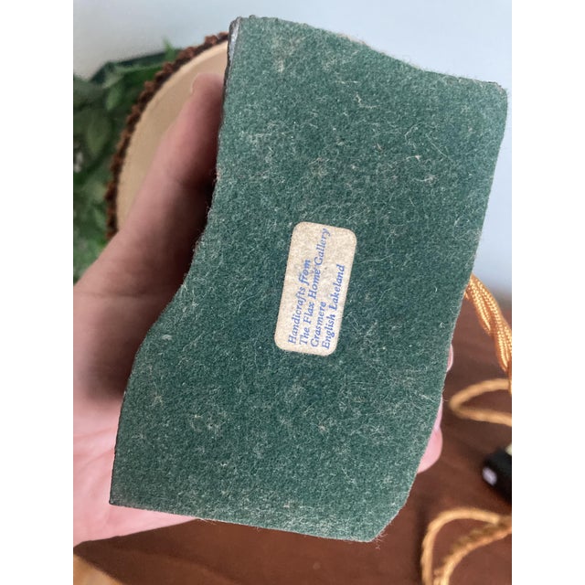 Vintage Blue Slate Table Lamp with Original Shade, 1970s For Sale - Image 10 of 11