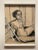 Vintage Charcoal on Paper of Lounging Woman For Sale - Image 10 of 10