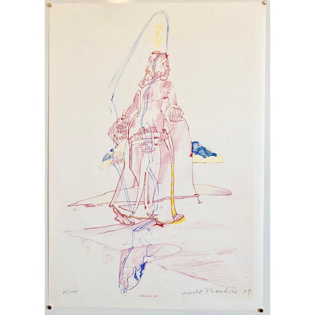 André Thomkins, 1970s Modernist Swiss Colorful Surrealism Signed Dada Lithograph Andre Thomkins For Sale In Miami - Image 6 of 7