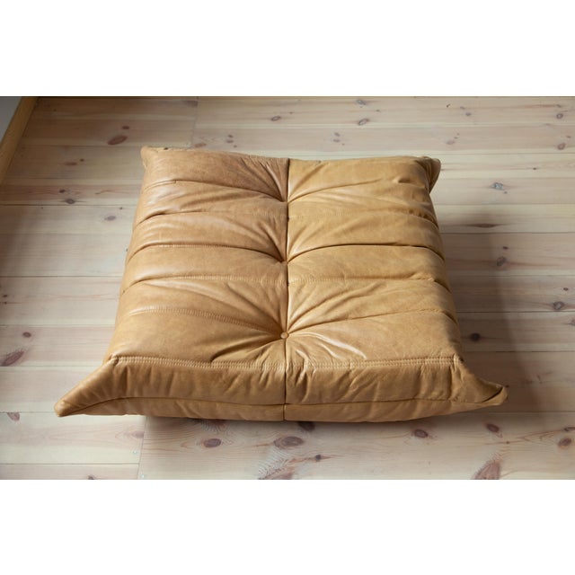 Togo Set in Camel Leather, 1970s, Set of 5 For Sale - Image 3 of 13