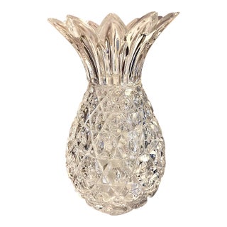 Vintage Shannon Crystal Pineapple Hospitality Vase For Sale