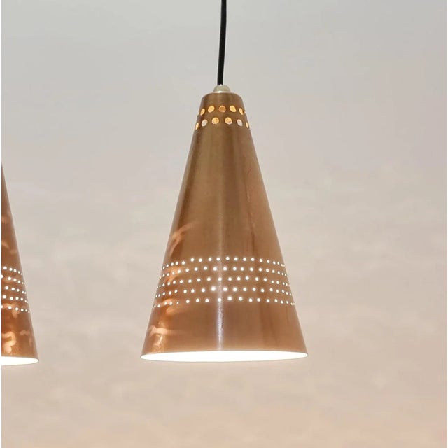 1950s Mid-Century Modern Scandinavian Copper and Teak Pendant by Hans-Agne Jakobsson, 1950s For Sale - Image 5 of 12