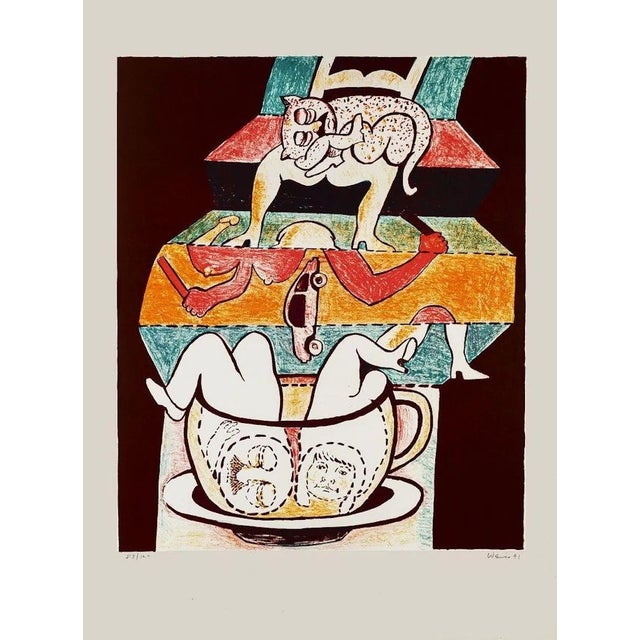 Breakdown Figures - Original Lithograph by Hugh Weiss - 1971 1971 For Sale