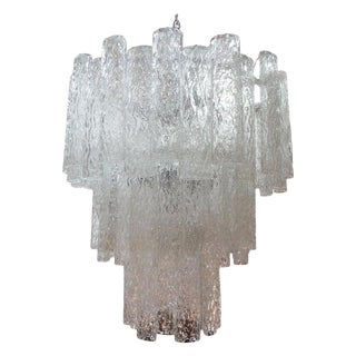 1960s Mid Century Murano Glass Chandelier-Venini Style For Sale