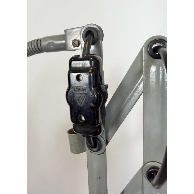 Vintage Industrial Gooseneck Scissor Wall Lamp from Elektroinstala, 1960s For Sale - Image 6 of 18