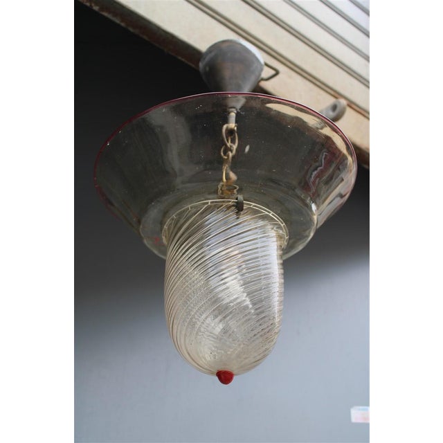 Art Deco Lantern in Murano Glass from Venini Cappellin, 1930s For Sale - Image 13 of 18