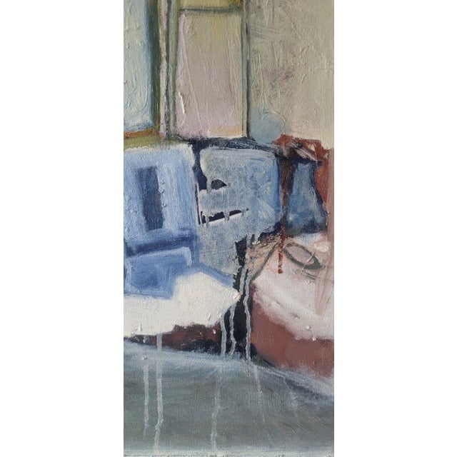 Title: In the Crumbling Sculpture Garden (She Knelt Down) 48 X 60 Inch Contemporary Abstract Expressionist, Figurative Oil Painting. By Lynn Christian For Sale - Image 4 of 13