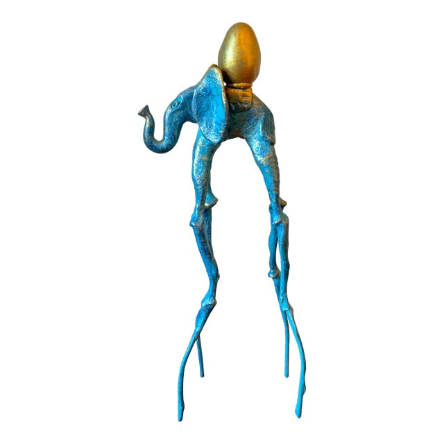 Salvodor Dali Inspired Handmade Ceramic Elephant For Sale