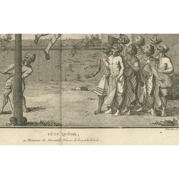 Sonnerat, Hindu Hook-Swinging Ceremony in Honor of Mariamman, 1806, Engraving For Sale - Image 4 of 10
