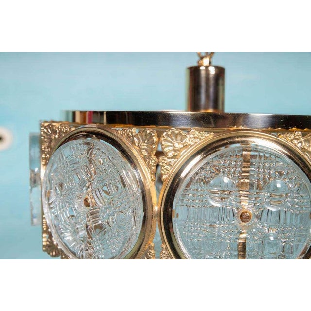 Gold Vintage Swedish Glass Hanging Lamp, 1960s For Sale - Image 8 of 18