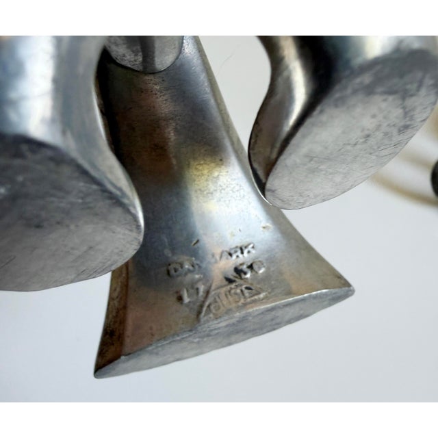 Metal 1930s Just Andersen Pewter Candlesticks, Denmark For Sale - Image 7 of 7