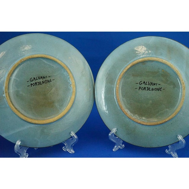 Vintage Futurist-Style Maiolica Plates by Galvani, Pordenone, Italy, 1930s, Set of 4 For Sale - Image 15 of 17