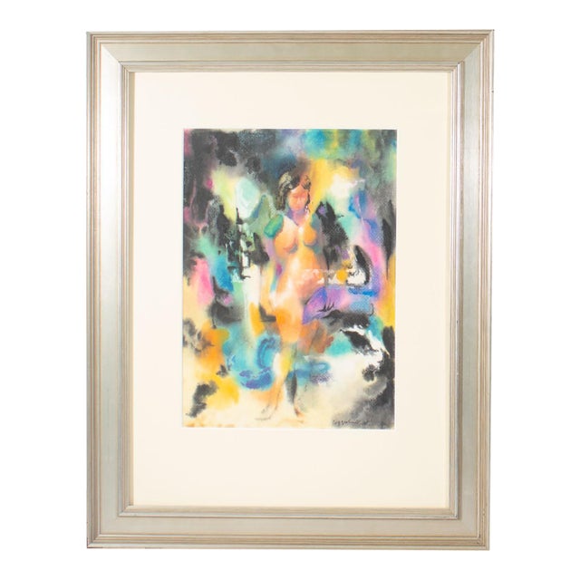 1968 Abstract Watercolor Painting by George Coggeshall For Sale