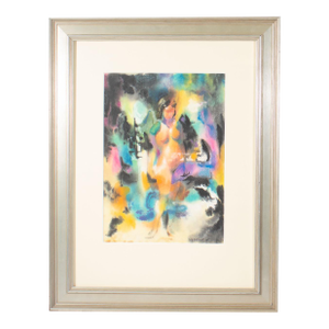 1968 Abstract Watercolor Painting by George Coggeshall