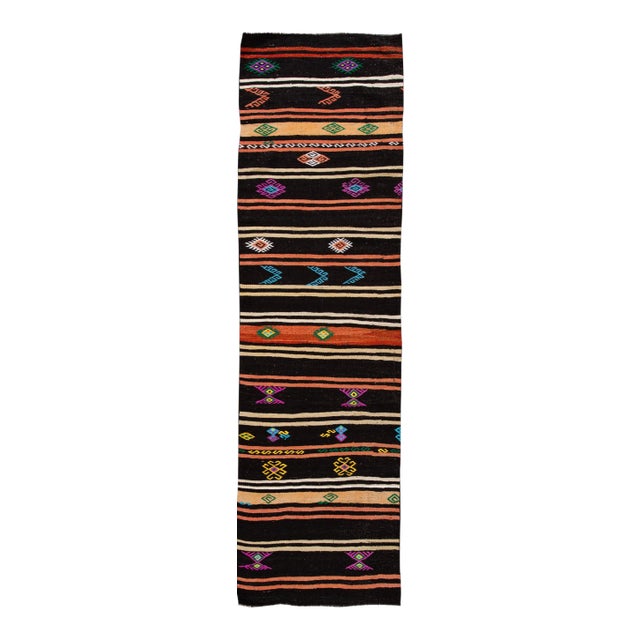 Vintage Kilim Wool Runner For Sale