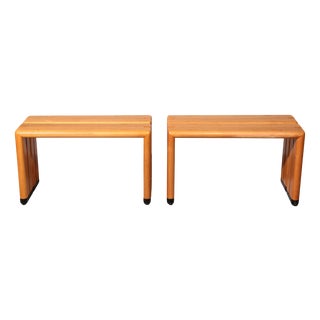 Italian Beechwood Benches, 1960, Set of 2 For Sale