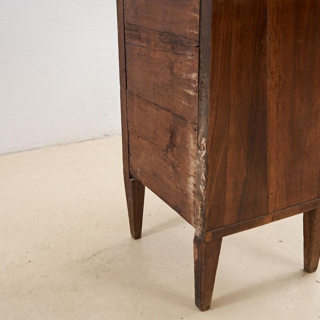 Brown Empire Bedside Table in Veneered Walnut For Sale - Image 8 of 9